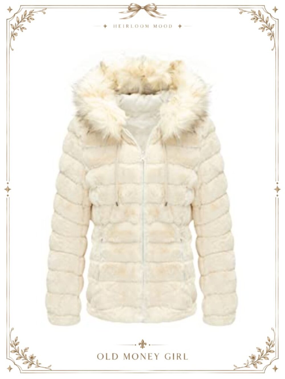 Reversible Faux Fur & Quilted Puffer Winter Jacket Hooded